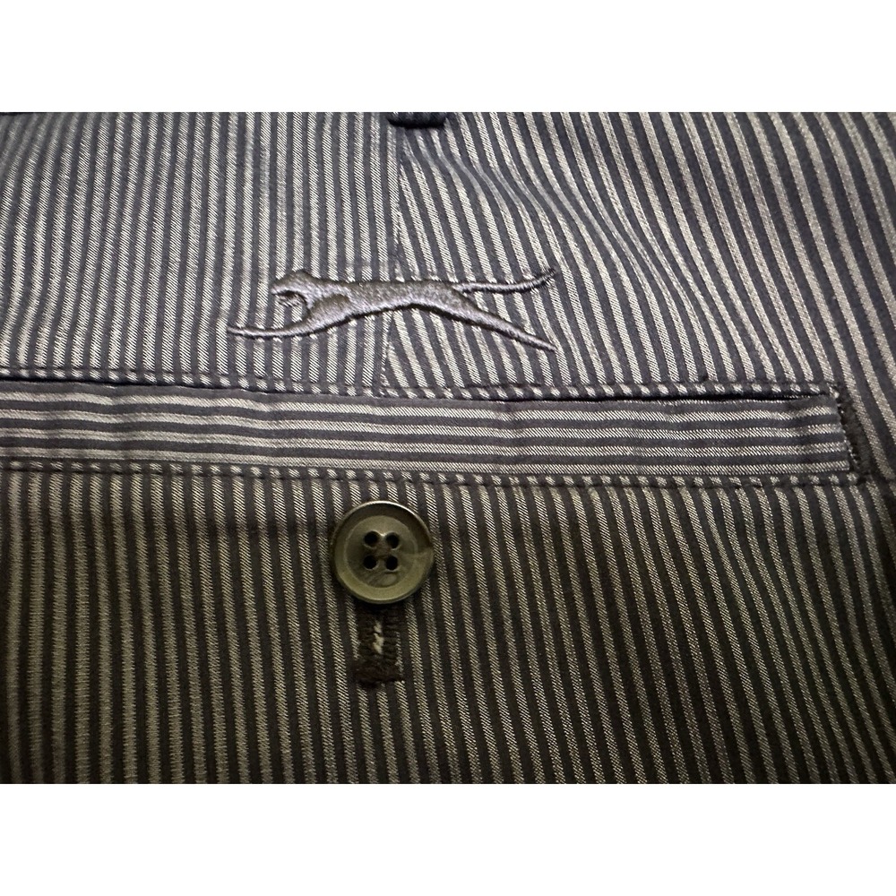 Slazenger Golf Performance Chino‎  Men W40 11"Inseam Navy/Grey Striped